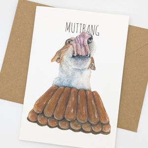 Muttbang | Mukbang | carte d'anniversaire d'amoureux des chiens | Carte d'anniversaire pour propriétaires de chiens | Carte de voeux drôle de chien de Zazzle.be Liste d'envies Vous avez des idées ? Vierge pour toutes les occasions