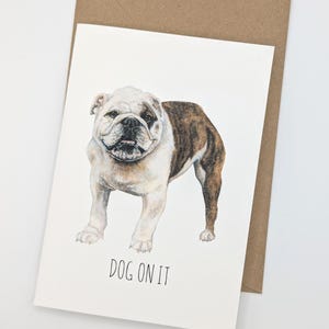 chien dessus | d'amoureux des chiens | Carte d'anniversaire pour propriétaires de chiens | Carte de voeux drôle de chien de peinture