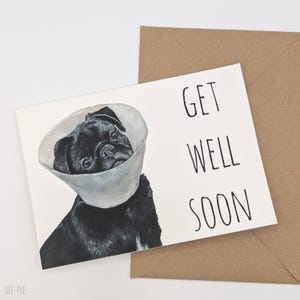 Guérir bientôt | d'hôpital d'amoureux des chiens de Zazzle.be Liste d'envies Vous avez des idées ? Carte amusante pour les propriétaires de chiens | Carlin Vétérinaire Cone Peinture