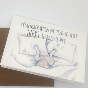We Used To Sleep NEXT To Each Other Card | Funny Valentines Card | Dog Lovers Anniversary Card | Girlfriend Boyfriend Wife Husband Partner