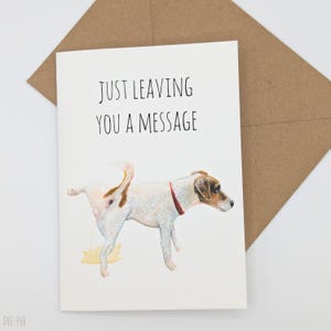Je vous laisse juste un message | d'amoureux des chiens | Carte d'anniversaire pour propriétaires de chiens | Carte de voeux drôle de chien de Zazzle.be Liste d'envies Vous avez des idées ? Jack Russel