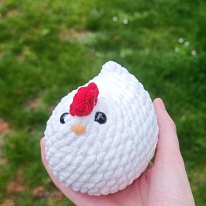 Patrón de amigurumi de pollo a crochet – Juguete de granja de peluche fácil (PDF) – Patrón de pollo de peluche para principiantes – Idea de regalo DIY