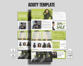 Acuity Scheduling Hair Stylist Website Template Editable Canva Design DIY Hair Salon Booking Page Hair Acuity Scheduling Template Design