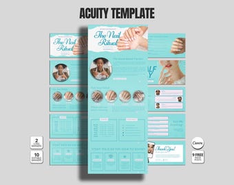 Nail Tech DIY Website Template Canva Booking Scheduler Acuity Appointment Template for Nail Salon Online Nail Appointment Booking System