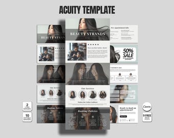 Acuity Scheduling Template Hair Stylist Website Editable Canva Salon Booking Page Hair Acuity Scheduling Template for Easy DIY Appointment