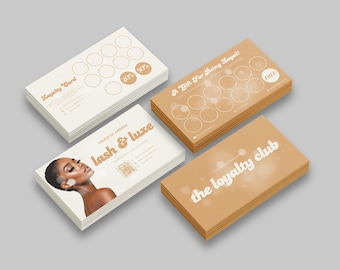 Beauty Loyalty Card Template Editable Canva Hair Stylist Reward Card Lash Tech Client Stamp Card Nail Salon Customer Loyalty Printable