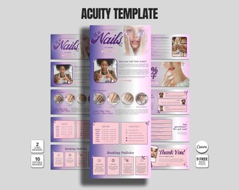 Acuity Booking Website for Nail Techs Editable Canva Template Nail Appointment Scheduler System Digital Template for Nail Salon DIT Template