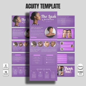 Lash Tech Acuity Scheduling Template Lash Tech Booking Page Canva Website Editable DIY Template for Lash  Salon Appointment Scheduler Setup