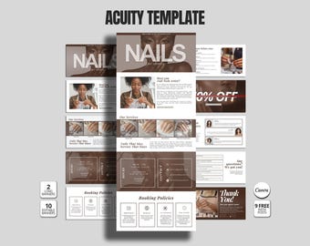 Nail Appointment Scheduling Template for Nail Techs Acuity Booking Website Canva Editable Salon Page Digital Scheduler DIY Beauty Template