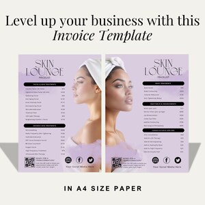 Editable Esthetician Pricelist Template QR Payment Sign Canva Pricing ...