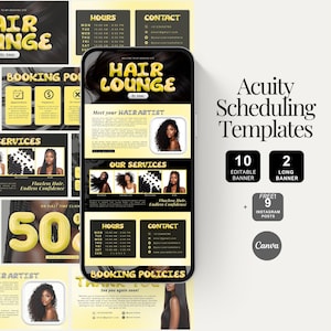 Y2K Acuity Scheduling Template Hair Stylist Canva Booking Website Editable Hair Salon Appointment Scheduler Hair Services Online Template