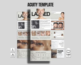 Lash Tech Acuity Scheduling Template Lash Tech Website Template Canva Template Design for Lash Bookings Lash Tech Appointment Scheduling