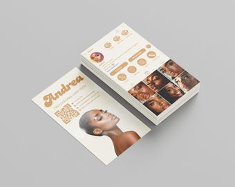 Instagram Business Card Template Editable Canva Lash Tech Card Hair Stylist Nail Tech Beauty Business Card Esthetician Makeup Branding