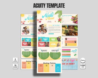Nail Salon Acuity Scheduling Template Nail Tech Booking Canva Website Editable Appointment System for Nail Artists Digital Template DIY
