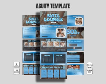 Nail Tech Booking System Canva Appointment Template Acuity Scheduler Website for Nail Artists Digital Nail Salon Scheduling DIY Template
