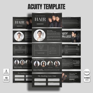 Acuity Scheduling Template Hair Stylist Booking Page Canva Website Editable DIY Template for Hair Salon Appointment Scheduler Template Setup