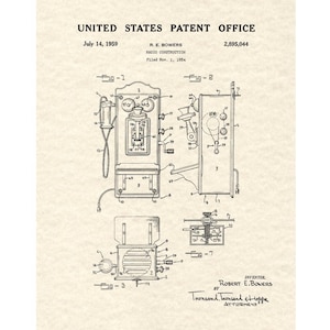 Telephone Patent Print