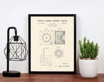Speaker Patent Print, Speaker Blueprint Art, Speaker Poster Print