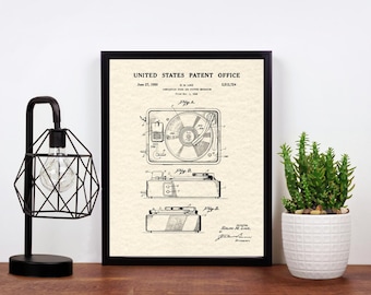 Record Player Patent Print
