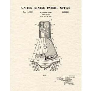 Space Capsule Patent Print