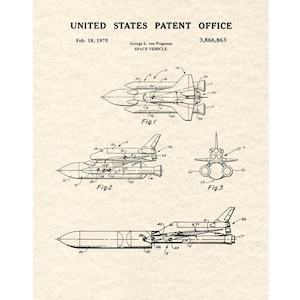 Space Shuttle Patent Print