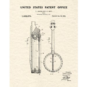 Banjo Patent Print