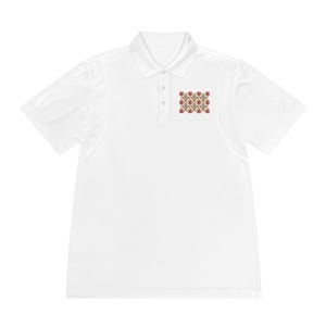 Men's Sport Polo Shirt with Vibrant Floral Design - Perfect for Casual Outings and Active Days