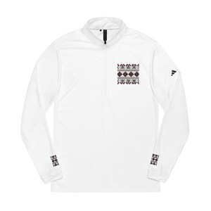 Embroidery Quarter-Zip Pullover, Stylish Sportswear, Comfortable Activewear, Perfect for Outdoor Adventures,  With Bulgarian embroidery