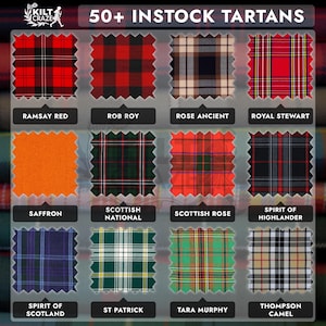 Scottish Clan Tartan Fabric by the Yard 13oz Acrylic Wool Highland ...