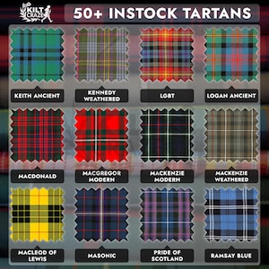 Scottish Clan Tartan Fabric by the Yard 13oz Acrylic Wool Highland ...