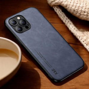 Custodia in pelle di lusso per iPhone - Cover magnetica per iPhone 16, 15, 14, 13, 12, 11 Pro Max, Mini SE - Protezione premium in pelle di vacchetta
