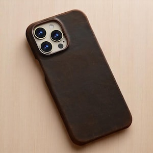 Luxe leren iPhone-hoesje | iPhone 16 Pro Max | iPhone 16 Pro | iPhone 15 Pro Max | Echt leer | Stijlvol en beschermend