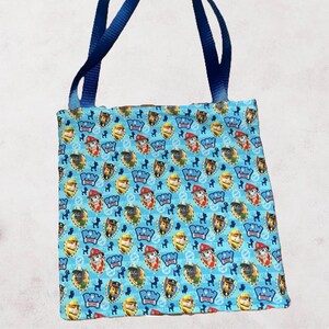 Handgefertigte Einkaufstasche für Kinder - Paw Patrol blau, leicht und robust, perfekt für Schule, Ausflüge, Sport, Cartoon-Fans, Geschenk