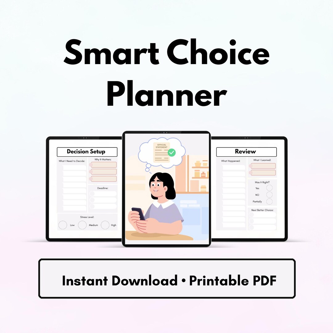 Smart Choice Planner for Better Decision Making and Focus | Daily ...