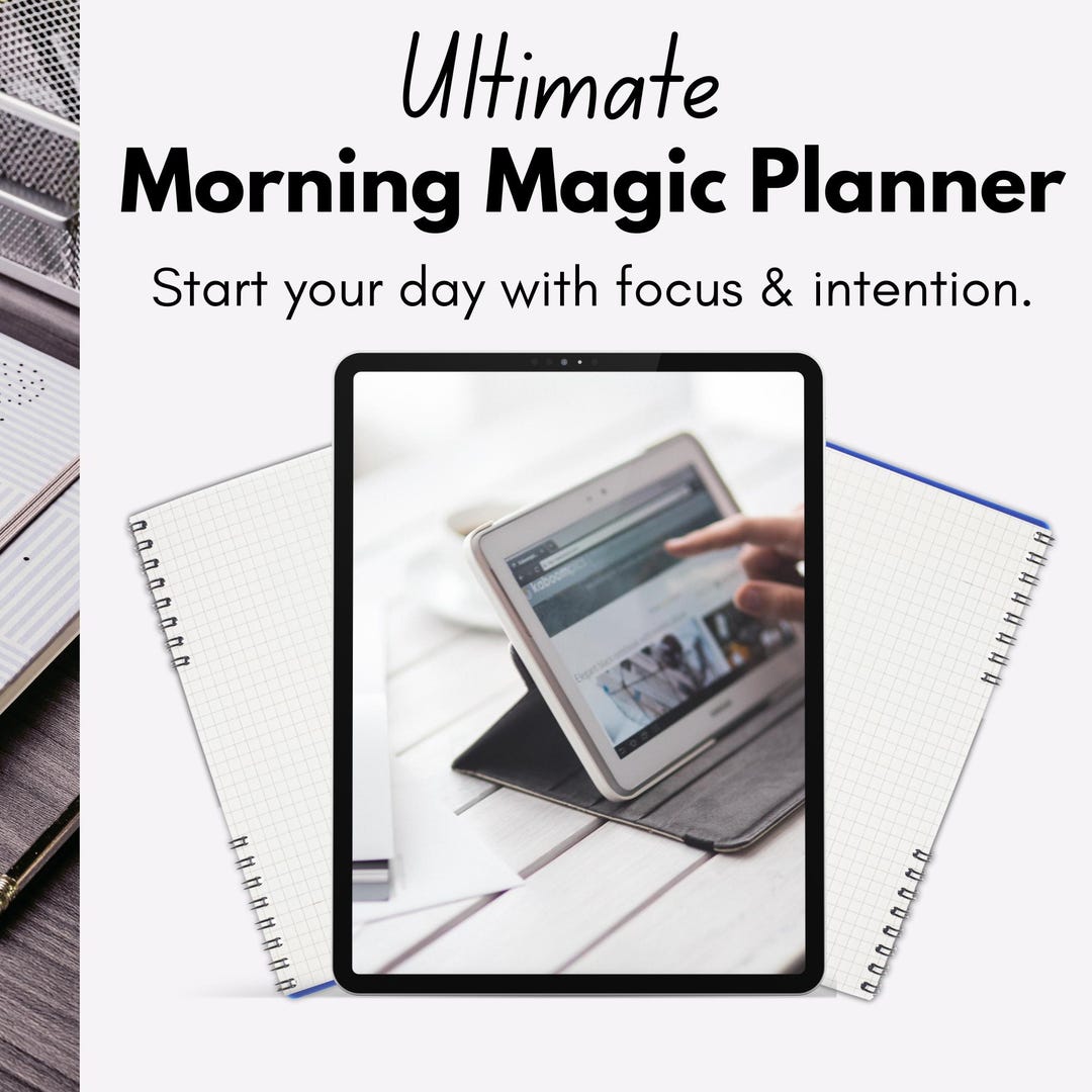 5AM Morning Routine Planner for Productivity & Motivation | Daily Habit ...