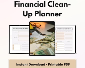 30 Day Consistency Planner for Financial Clean Up | Budget Reset Planner | Debt Tracker & Expense Organizer Printable PDF