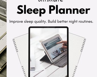 Planificateur de récupération du sommeil | Suivi de la routine nocturne (PDF imprimable)