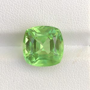 8.09 Carat Apple Green Peridot, Natural Peridot Cushion Cut, Loose Peridot from Kohistan Pakistan, Locket Size Gemstone, Anniversary Gift.