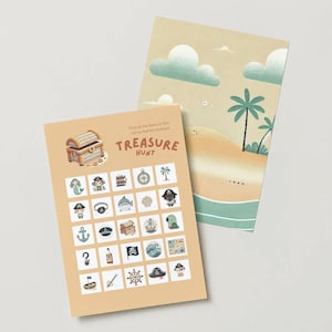 Kids Treasure Hunt Bingo Game | Printable Birthday Party Activity | Pirate Party