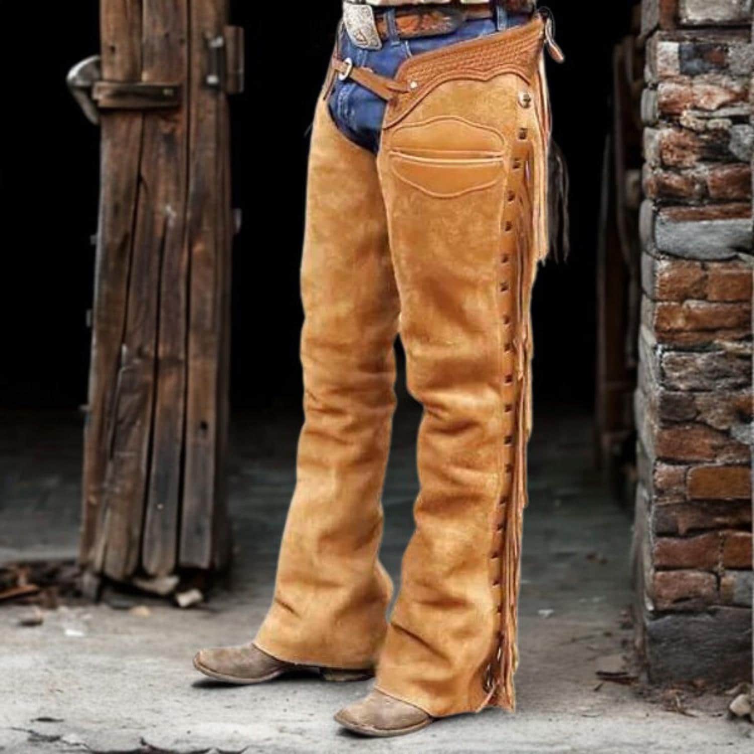 Interstate leathers レザーチャップス 本革 Lサイズ バイク Interstate leathers レザーチャップス 本革 Lサイズ バイク