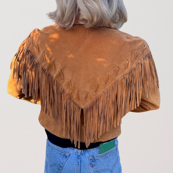 70s Suede Fringe Jacket: Women's Western Cowgirl Coat, Ladies