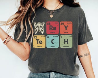 Periodic Table X-Ray Tech Radiologist Shirts,Radiologic Technologist Gift,Rad Tech Student T Shirt,Retro CT MRI Nurse Tee,Rad Tech Week Gift