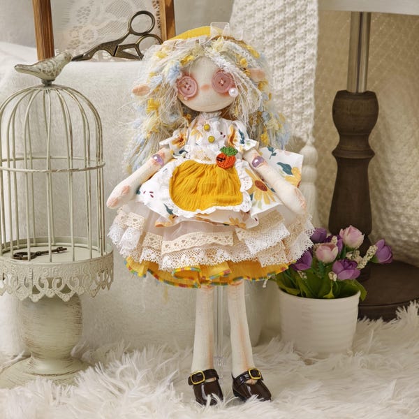 Handgemaakte Arcane Rain Pear Blossom-pop, cadeau, kunstpop