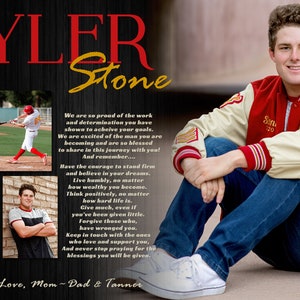 Yearbook AD Design ~ Half Page ~ Custom & Personalized ~ Senior/ School Yearbook Ad ~Dedication Page