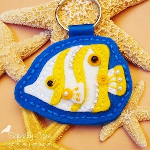 Bubbles The Butterfly Fish sleutelhanger - PDF-patroon en zelfstudie