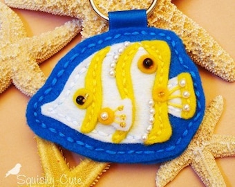 Bubbles The Butterfly Fish Keychain - PDF Pattern and Tutorial