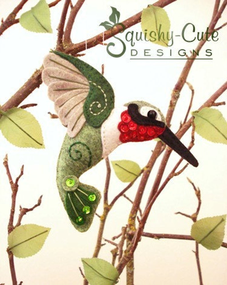 Hummingbird Sewing Pattern PDF Backyard Bird Stuffed Etsy