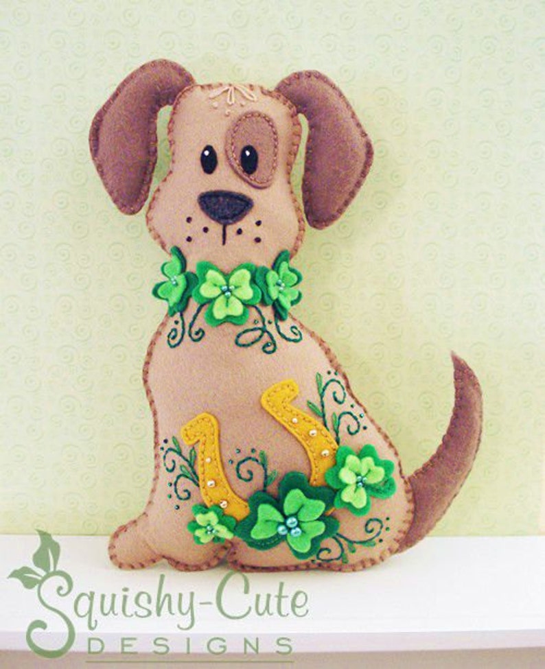Dog Stuffed Animal Pattern Felt Plushie Sewing Pattern & Etsy