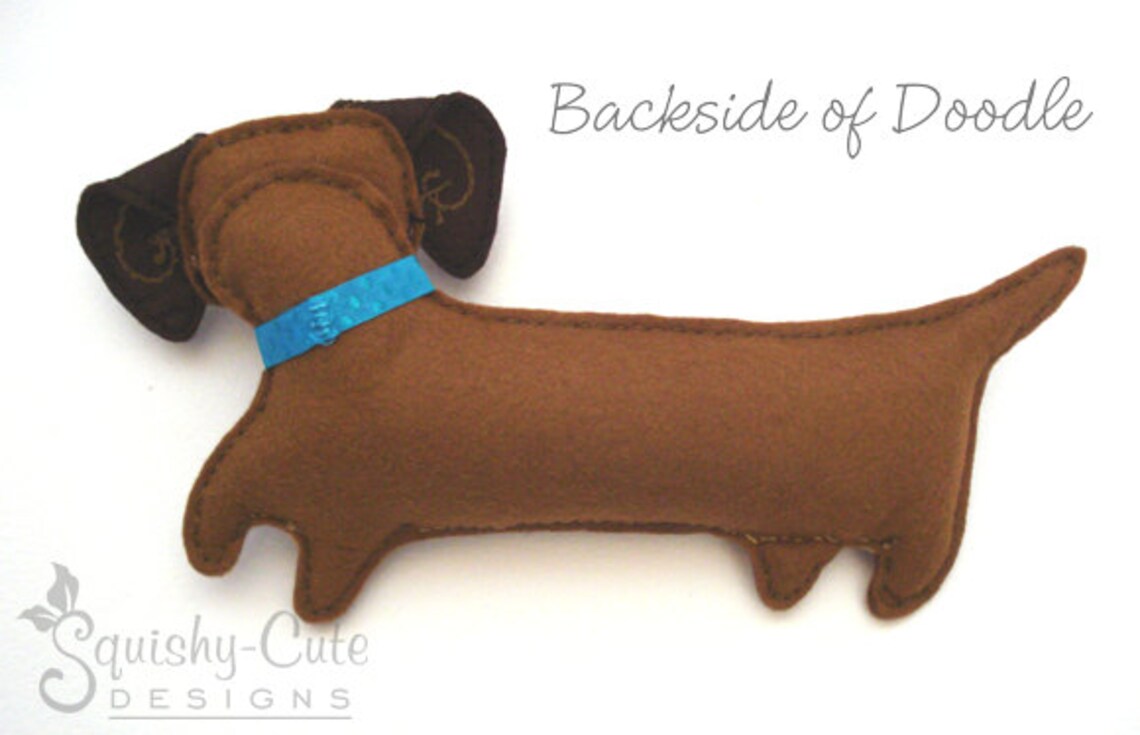 Dachshund Sewing Pattern PDF Dog Stuffed Animal Felt Plushie Etsy