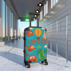 Kinderkoffer - Lustiges Reisegepäck, Handgepäck für Kinder, lebendiges Tierdesign, perfekt für Familienurlaub, Geburtstagsgeschenke, los geht's!